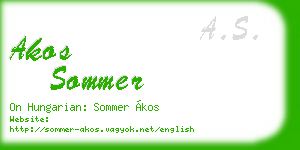 akos sommer business card